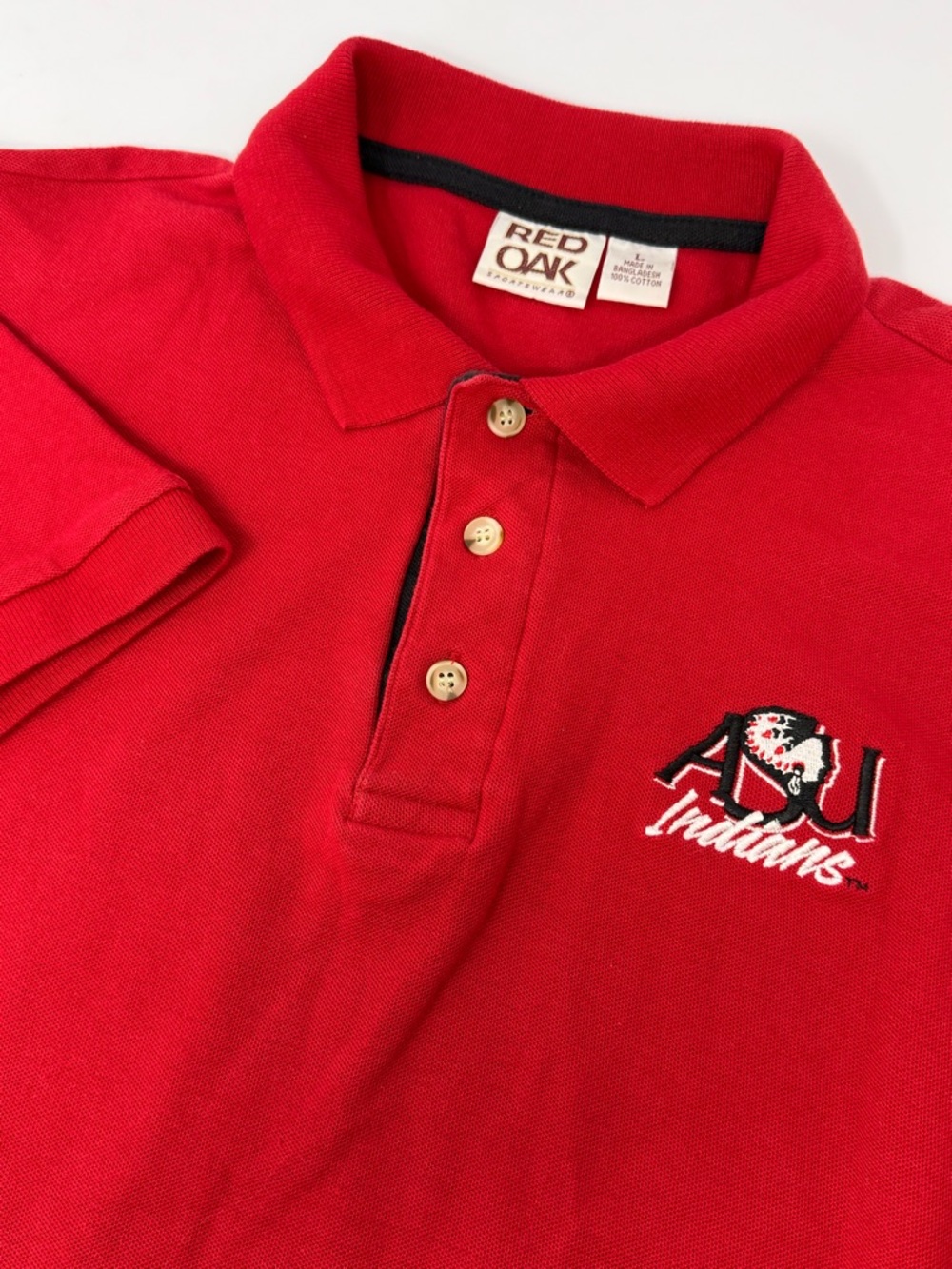 VTG Red Oak ASU Indians Arkansas State University Men’s Red Polo Size Large B8